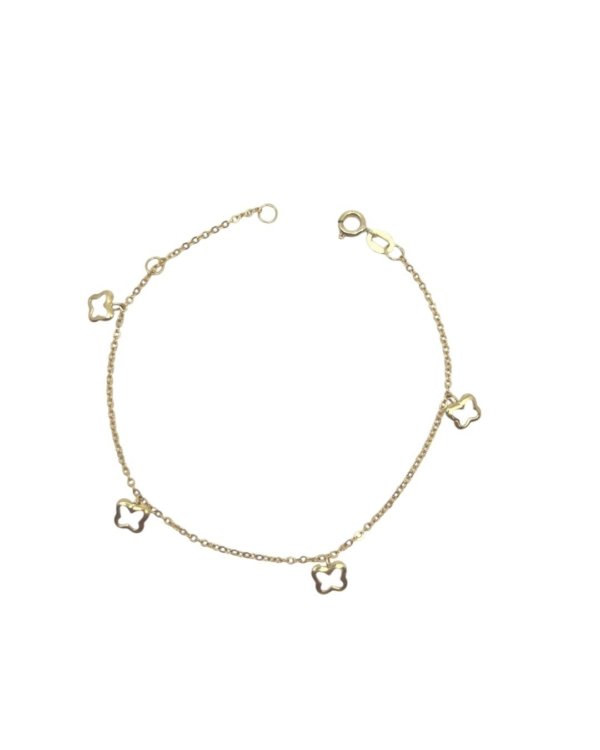 Pulseira Cadeado com Borboletas