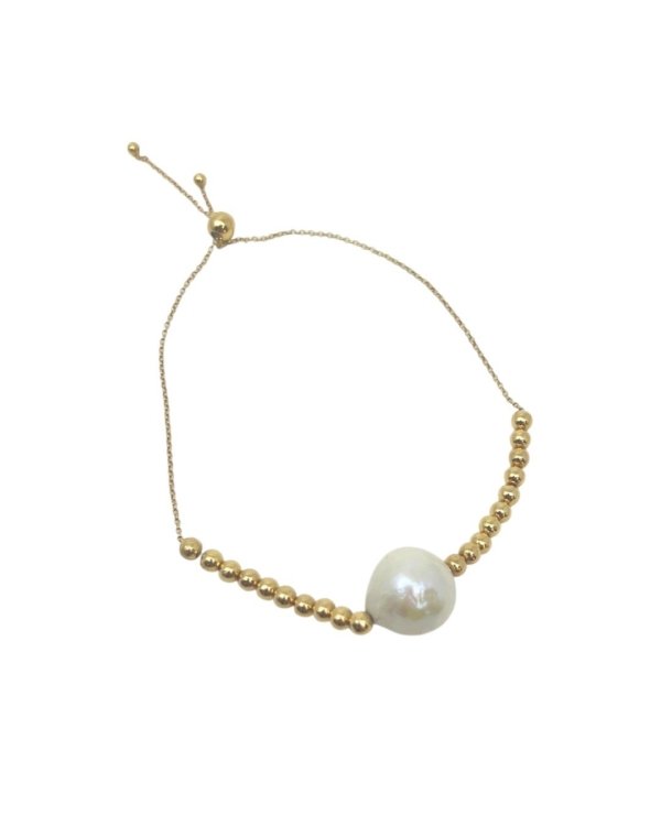 Pulseira com Pérola e Bolas