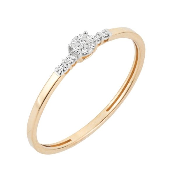 Anel Chuveiro com Pedras Laterais