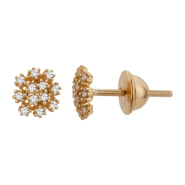 Brinco Chuveiro Flor com Pedras - Image 2