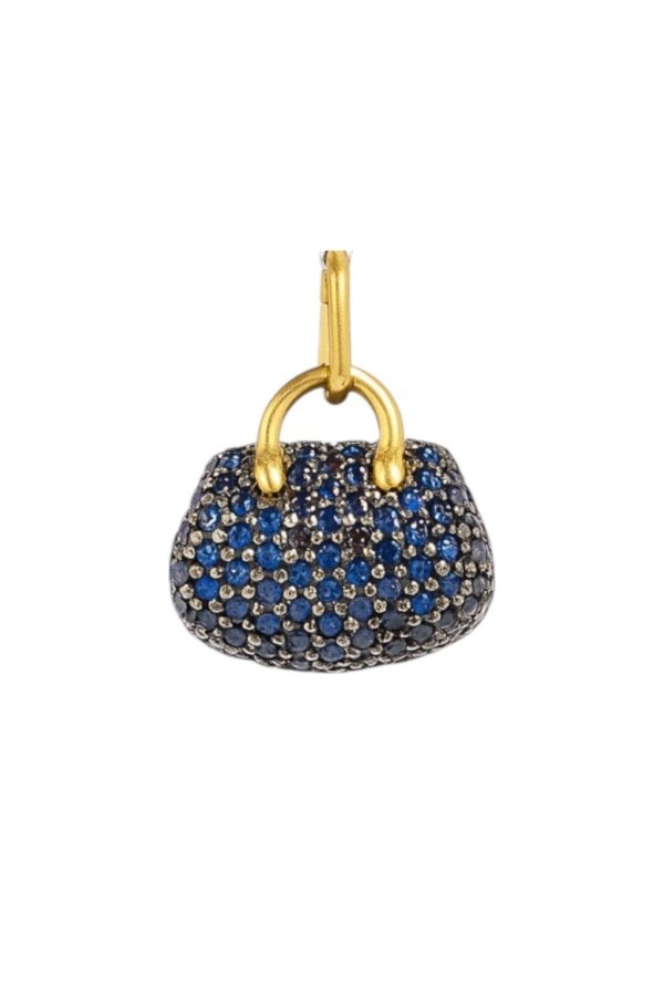 Pingente Bolsa com Safiras