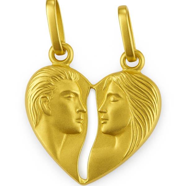 Pingente Cara Metade Coração