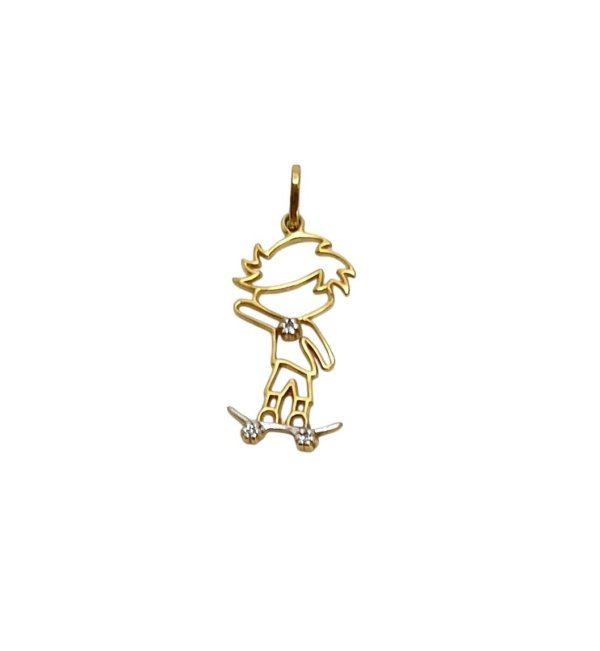 Pingente Menino com Brilhantes