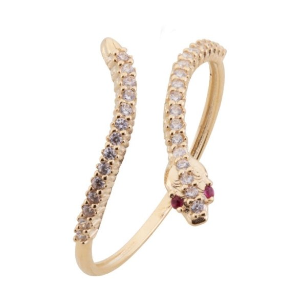 Anel Cobra com Pedras