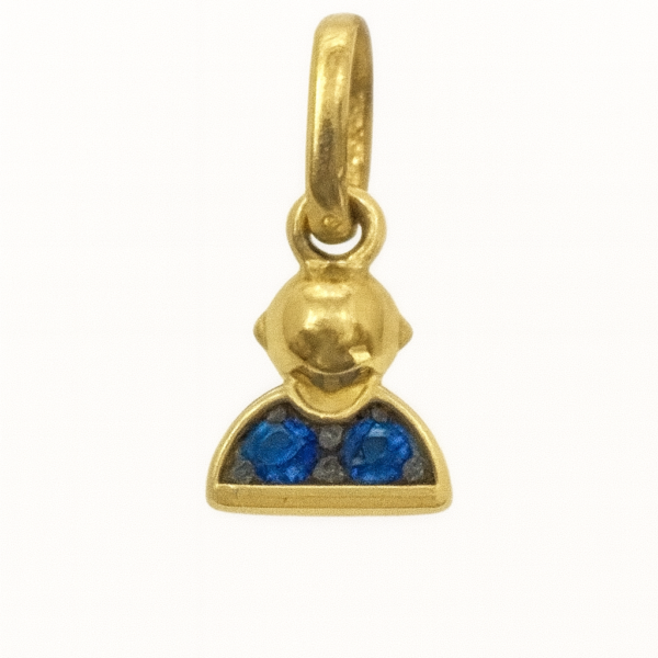 Pingente Menino com Safiras