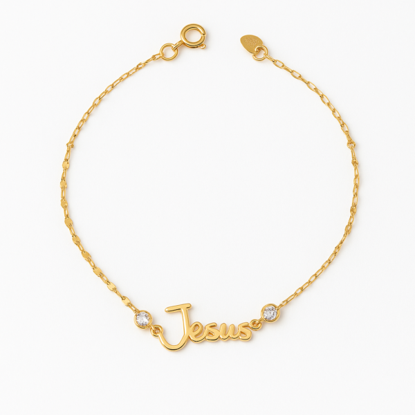 Pulseira Jesus com Pedras