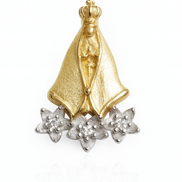 Pingente Nossa Sra. Aparecida com Brilhantes