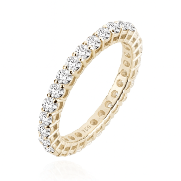 Aliança Inteira com Pedras