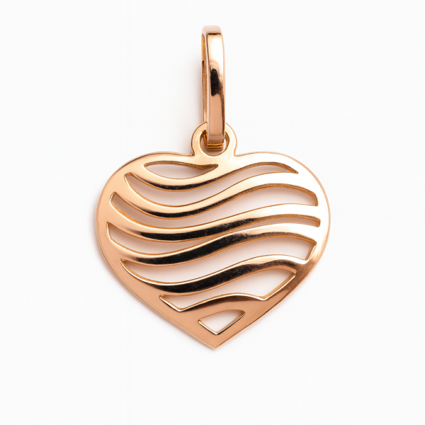 Pingente Coração Ondas
