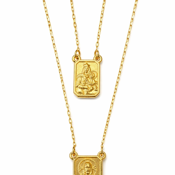 Escapulário Cartier Medalha Quadrada