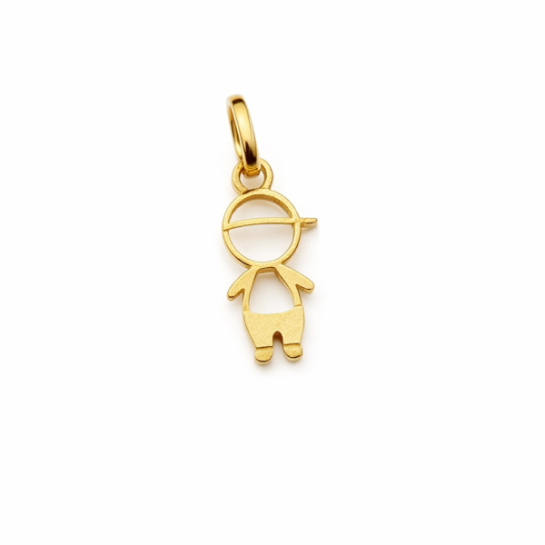 Pingente Menino com Boné em Ouro 10k